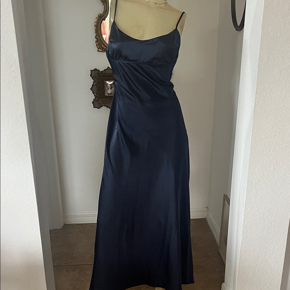 Jason Wu Midnight Blue Satin Dress